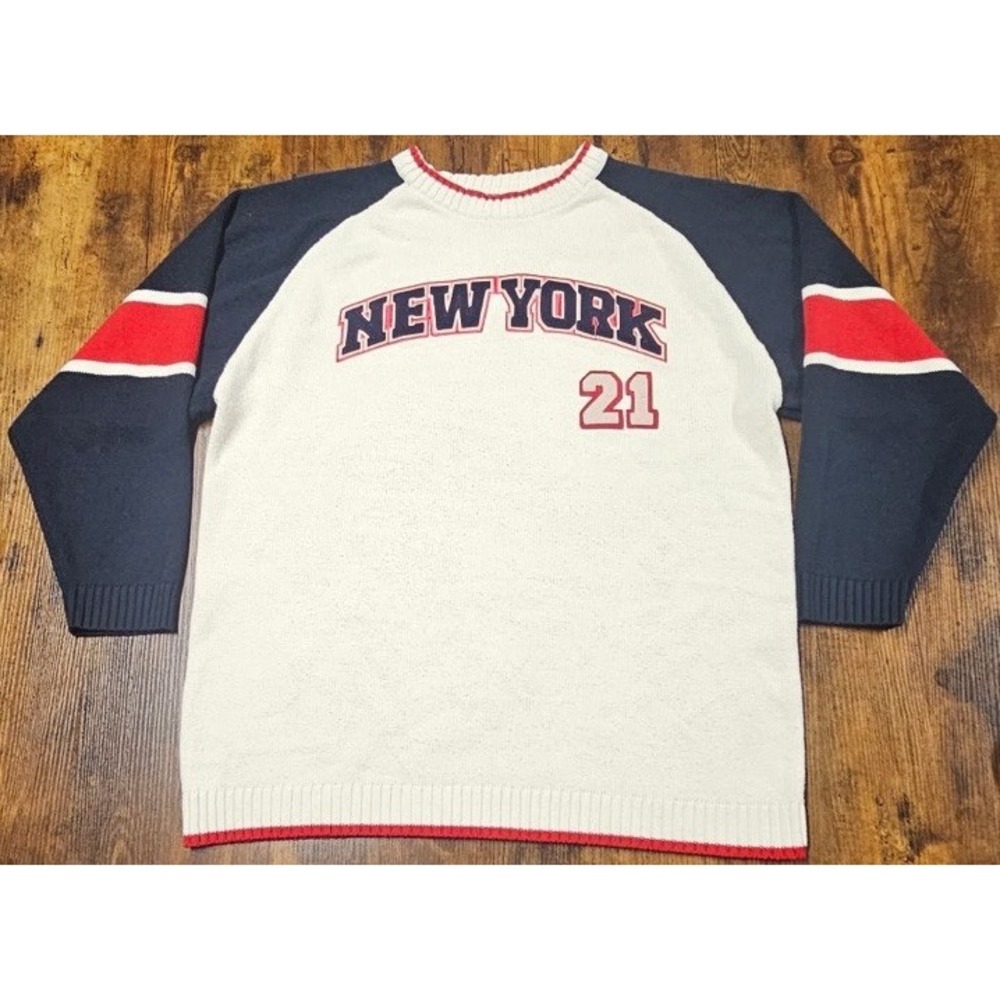 Southpole New York 21 Logo Knit Pullover Acrylic Y2K Sweater Size Extra Large